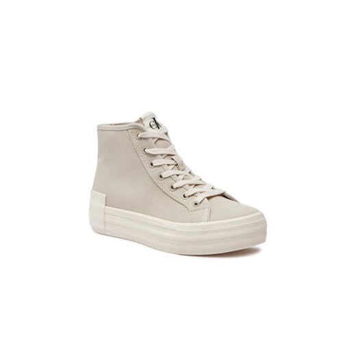 Calvin Klein Jeans Sneakersy Vulc Flatform Bold Essential YW0YW01031 Beżowy 41 MODIVO promocja