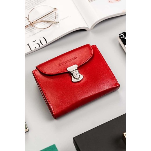 Skórzany portfel damski z systemem RFID zapinany na zatrzask — Peterson ze sklepu 5.10.15 w kategorii Portfele damskie - zdjęcie 169851721