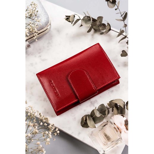 Elegancki portfel damski czerwony ze skóry naturalnej — Rovicky ze sklepu 5.10.15 w kategorii Portfele damskie - zdjęcie 169851750