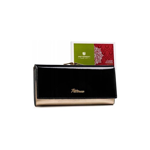 Duży, skórzany portfel damski na bigiel i zatrzask - Peterson ze sklepu 5.10.15 w kategorii Portfele damskie - zdjęcie 169851753