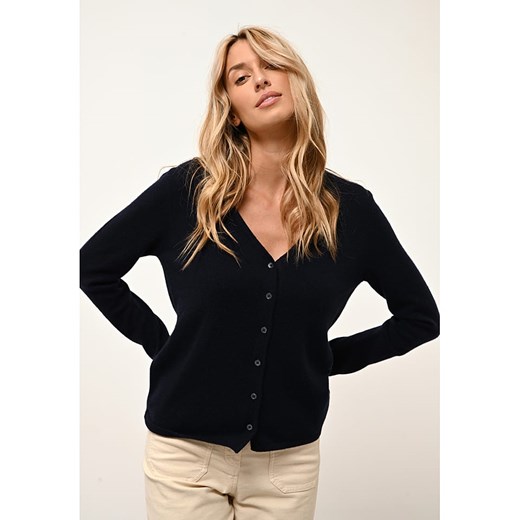 Just Cashmere Kaszmirowy kardigan "Norma" w kolorze granatowym Just Cashmere S okazja Limango Polska