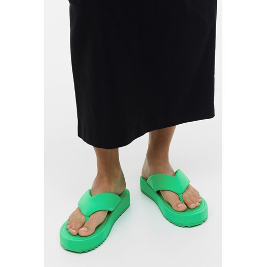 H & M - Japonki na flatformie - Zielony H & M 39 H&M