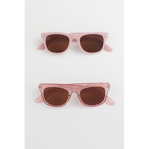 H & M - Okulary przeciwsłoneczne 2-pak - Różowy ze sklepu H&M w kategorii Okulary przeciwsłoneczne dziecięce - zdjęcie 169853320