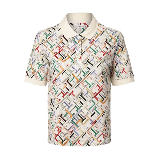 Tommy Hilfiger Damska koszulka polo Kobiety Bawełna écru wzorzysty ze sklepu vangraaf w kategorii Bluzki damskie - zdjęcie 169854933