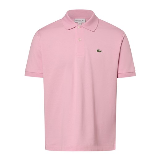 Lacoste Męska koszulka polo Mężczyźni Bawełna różowy jednolity ze sklepu vangraaf w kategorii T-shirty męskie - zdjęcie 169857440