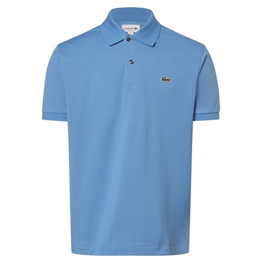 Lacoste Męska koszulka polo Mężczyźni Bawełna niebieski jednolity ze sklepu vangraaf w kategorii T-shirty męskie - zdjęcie 169857441