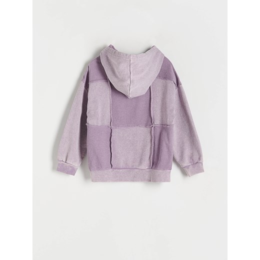 Reserved - Bluza z ozdobnymi wstawkami - lawendowy Reserved 152 (11 lat) Reserved