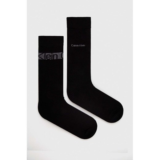 Calvin Klein skarpetki 2-pack męskie kolor czarny 701226644 ze sklepu ANSWEAR.com w kategorii Skarpetki męskie - zdjęcie 169859041