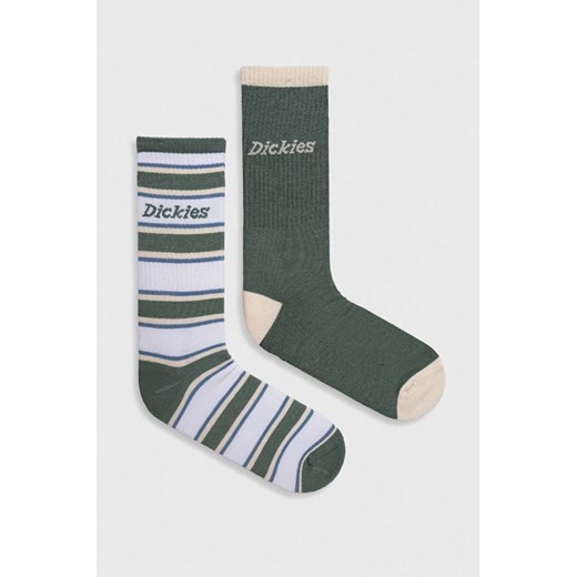 Dickies skarpetki GLADE SPRING SOCKS 2-pack kolor zielony DK0A4YPT ze sklepu ANSWEAR.com w kategorii Skarpetki damskie - zdjęcie 169859043