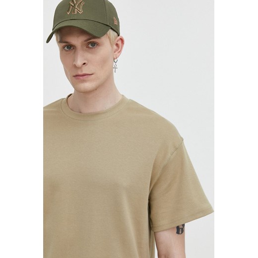 Solid t-shirt bawełniany męski kolor zielony gładki Solid XL ANSWEAR.com