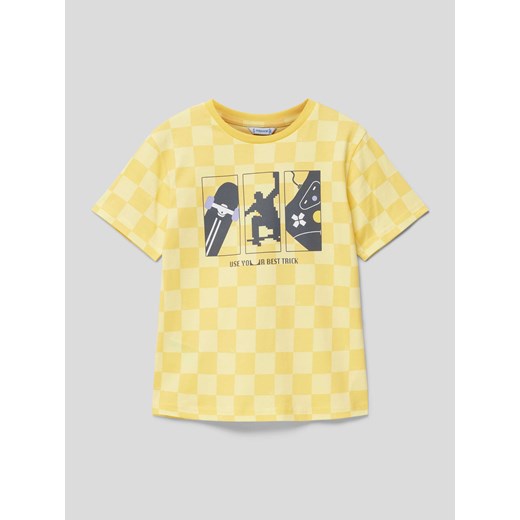 T-shirt z wzorem w kratę ze sklepu Peek&Cloppenburg  w kategorii Bluzki dziewczęce - zdjęcie 169860823