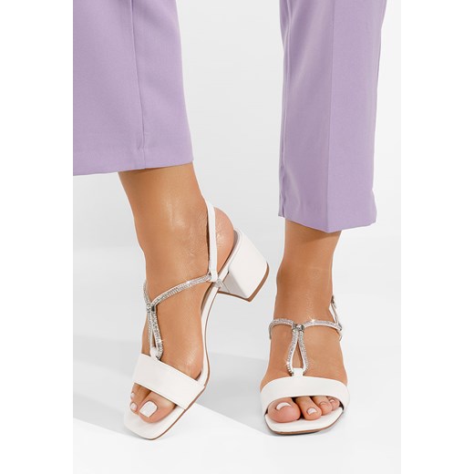 Białe eleganckie sandały Shea ze sklepu Zapatos w kategorii Sandały damskie - zdjęcie 169863921