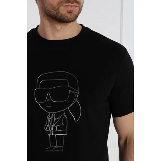 T-shirt męski Karl Lagerfeld w nadruki z krótkim rękawem 