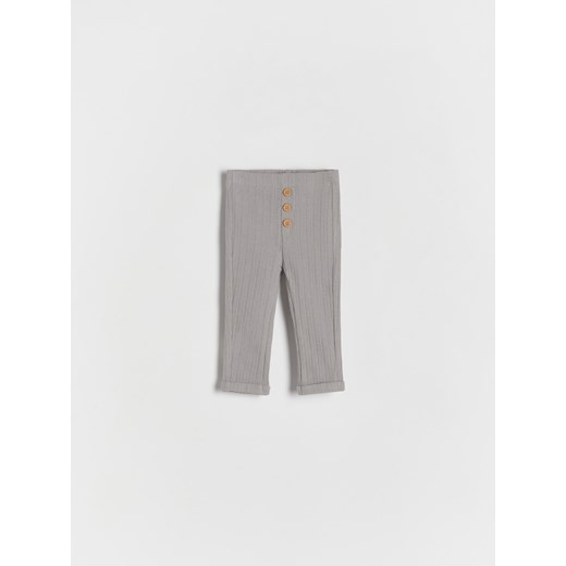 Reserved - Prążkowane legginsy - ciemnoszary ze sklepu Reserved w kategorii Legginsy niemowlęce - zdjęcie 169866491