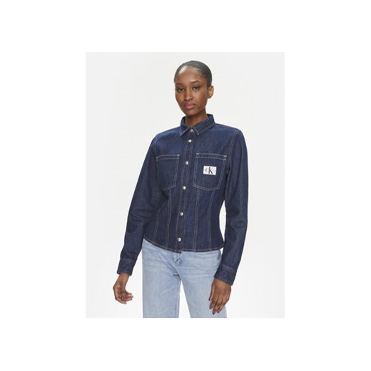 Calvin Klein Jeans Koszula jeansowa Lean J20J222825 Niebieski Slim Fit ze sklepu MODIVO w kategorii Koszule damskie - zdjęcie 169870642