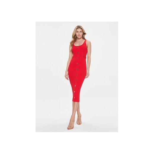 MICHAEL Michael Kors Sukienka dzianinowa MR4822C33D Czerwony Slim Fit ze sklepu MODIVO w kategorii Sukienki - zdjęcie 169870964
