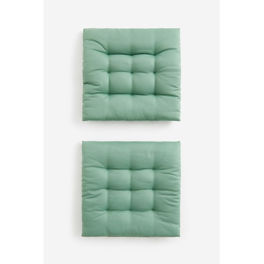 H & M - Bawełniana poduszka na krzesło 2-pak - Zielony H & M 38x38 H&M