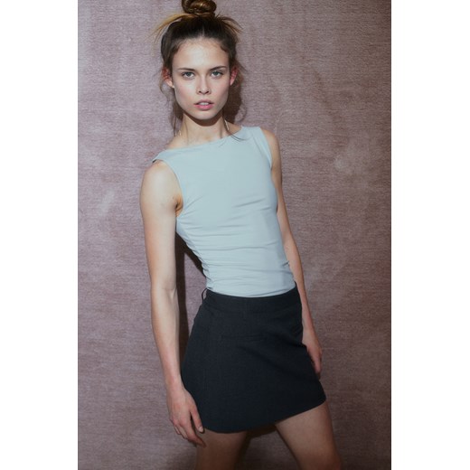 H & M - Elegancka spódniczka mini - Szary ze sklepu H&M w kategorii Spódnice - zdjęcie 169871884