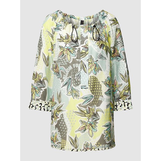 Długa bluzka koszulowa z wzorem na całej powierzchni ze sklepu Peek&Cloppenburg  w kategorii Bluzki damskie - zdjęcie 169873730