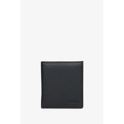 Estro: Czarny kompaktowy portfel męski ze skóry naturalnej Estro S Estro