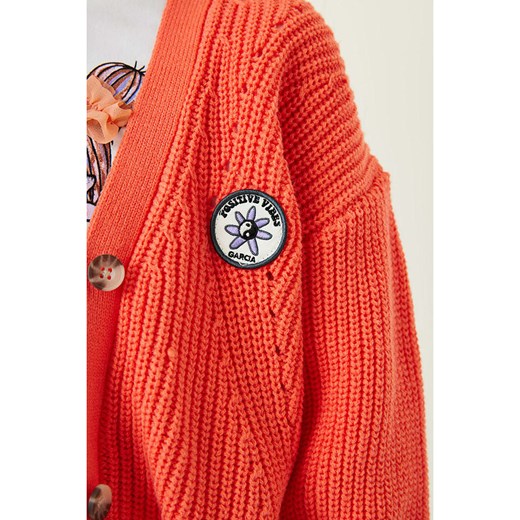 Sweter dziewczęcy pomarańczowa Garcia z haftem 
