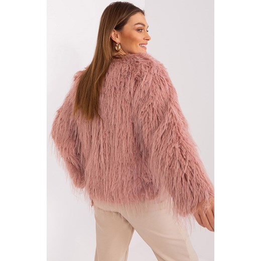 Futrzana kurtka damska ciemnoróżowa AT-KR-2359.96P, Kolor ciemnoróżowy, Rozmiar S/M, WOOL FASHION ITALIA ze sklepu Primodo w kategorii Futra damskie - zdjęcie 169875202