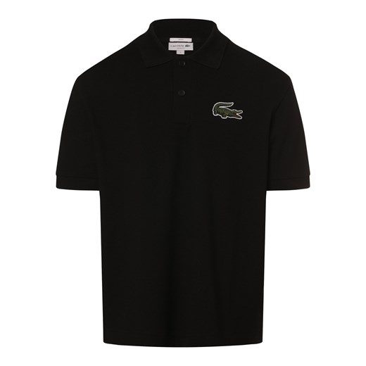 Lacoste Koszulka polo z aplikacją z logo Mężczyźni,Kobiety Bawełna czarny jednolity ze sklepu vangraaf w kategorii Bluzki damskie - zdjęcie 169875773
