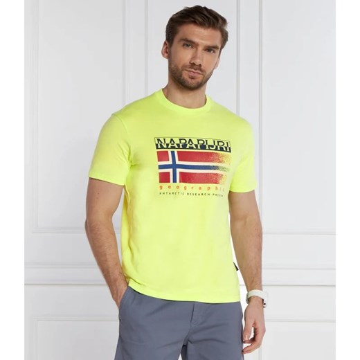 Napapijri T-shirt S-KREIS BLU MARINE | Regular Fit ze sklepu Gomez Fashion Store w kategorii T-shirty męskie - zdjęcie 169877110
