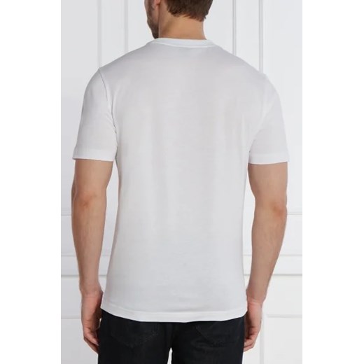 T-shirt męski biały BOSS HUGO z bawełny 