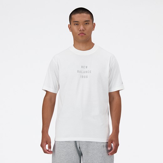 Koszulka męska New Balance MT41519WT – biała ze sklepu New Balance Poland w kategorii T-shirty męskie - zdjęcie 169879170
