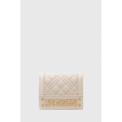 Love Moschino portfel damski kolor beżowy ze sklepu ANSWEAR.com w kategorii Portfele damskie - zdjęcie 169880000