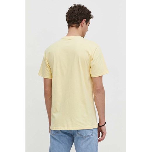 Quiksilver t-shirt bawełniany męski kolor żółty z nadrukiem Quiksilver L ANSWEAR.com