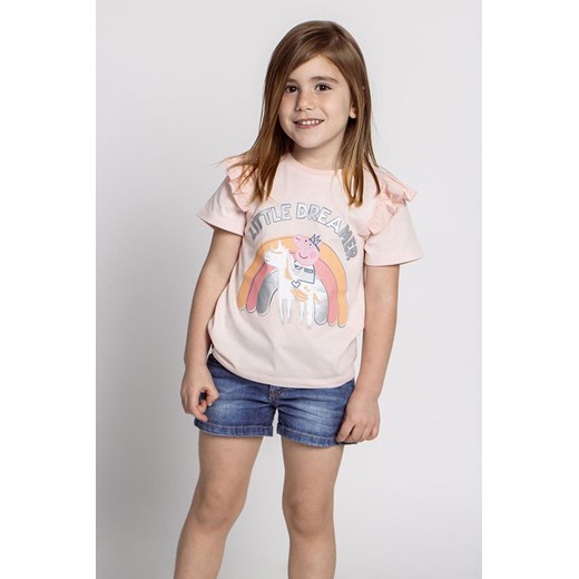 Różowa koszulka dziewczęca Świnka Peppa ze sklepu 5.10.15 w kategorii Bluzki dziewczęce - zdjęcie 169880123