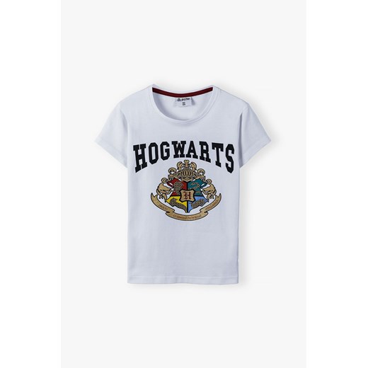 Bawełniany t-shirt dziewczęcy Harry Potter - biały Harry Potter 164 5.10.15
