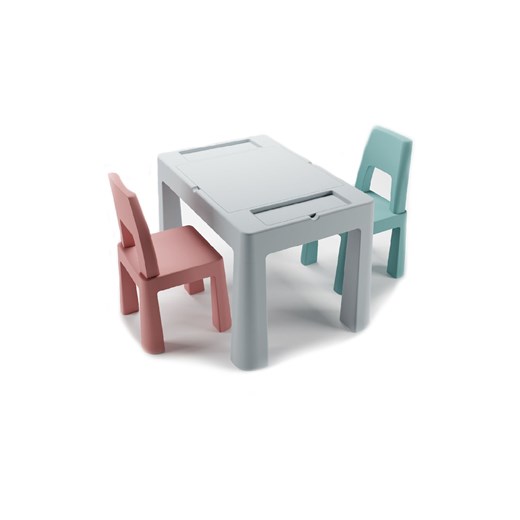 Komplet Multifun stolik i dwa krzesełka - szary, różowy, turkusowy Tega one size promocja 5.10.15