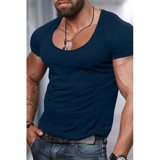 T-shirt DINOLDI NAVY ze sklepu Ivet Shop w kategorii T-shirty męskie - zdjęcie 169882180