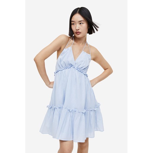 H & M - Sukienka z mocowaniem na karku - Niebieski H & M XL H&M