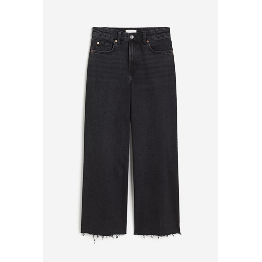 H & M - Wide High Ankle Jeans - Szary H & M 32 H&M