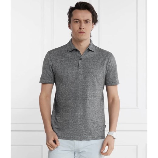 BOSS BLACK Lniane polo Press 56 | Regular Fit L okazja Gomez Fashion Store
