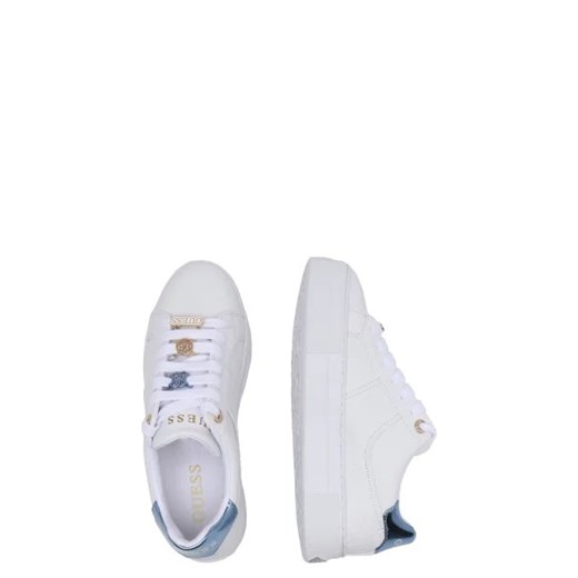 Buty sportowe damskie białe Guess sneakersy tkaninowe 