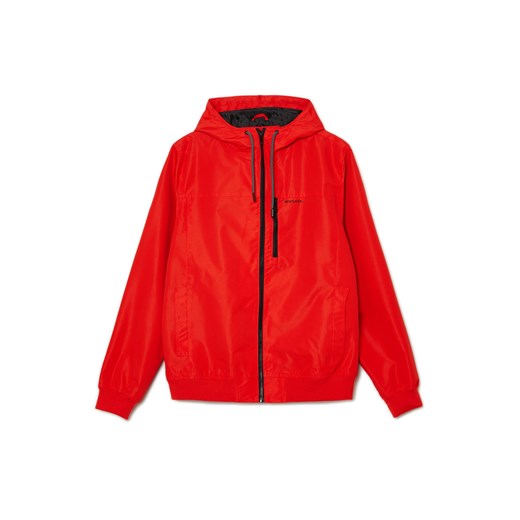 Cropp - Czerwona kurtka z kapturem - czerwony ze sklepu Cropp w kategorii Kurtki męskie - zdjęcie 169883263