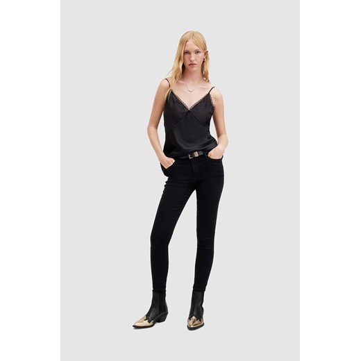 AllSaints jeansy MILLER SIZEME kolor czarny ze sklepu ANSWEAR.com w kategorii Jeansy damskie - zdjęcie 169883713