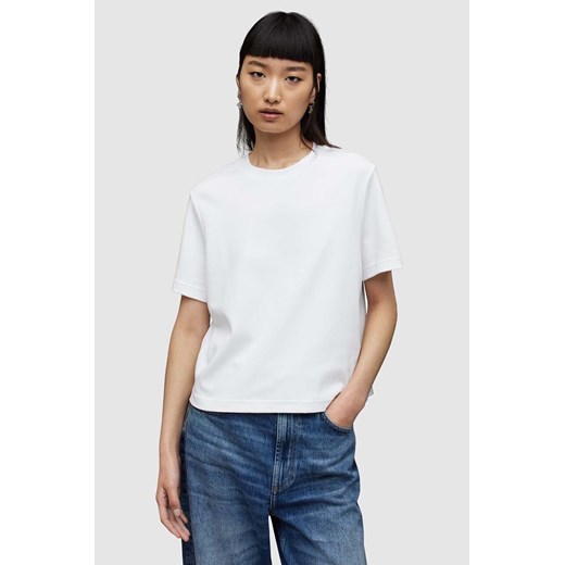 AllSaints t-shirt bawełniany LISA damski kolor biały ze sklepu ANSWEAR.com w kategorii Bluzki damskie - zdjęcie 169883730