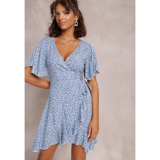 Niebieska Sukienka Pasyxo ze sklepu Renee odzież w kategorii Sukienki - zdjęcie 169885192