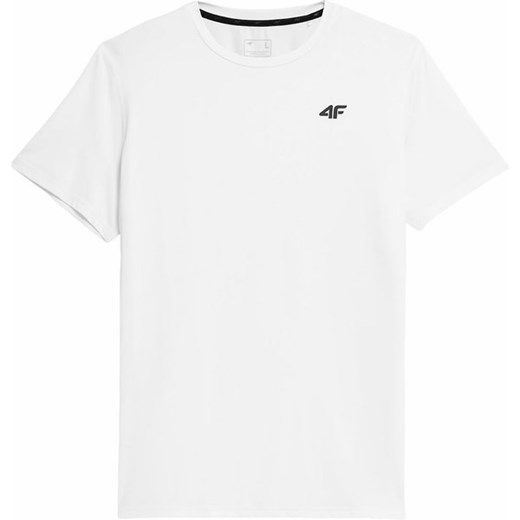 T-shirt męski 4F biały z krótkim rękawem 