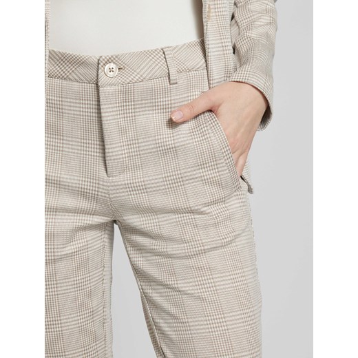 Spodnie materiałowe o kroju regular fit ze wzorem w kratę glencheck 44 Peek&Cloppenburg 