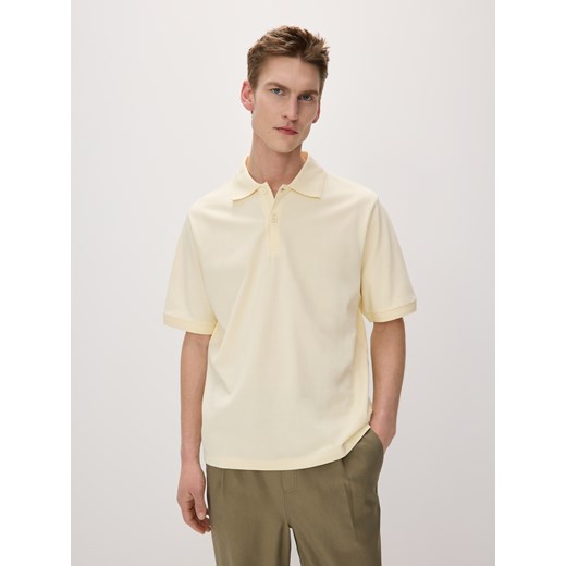 Reserved - Koszulka polo oversize - jasnożółty ze sklepu Reserved w kategorii T-shirty męskie - zdjęcie 169888351