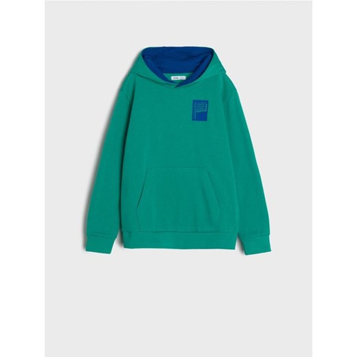 Sinsay - Bluza z kapurem - zielony ze sklepu Sinsay w kategorii Bluzy chłopięce - zdjęcie 169888864