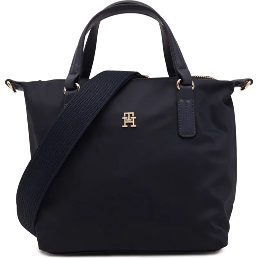 Shopper bag Tommy Hilfiger matowa czarna na ramię 