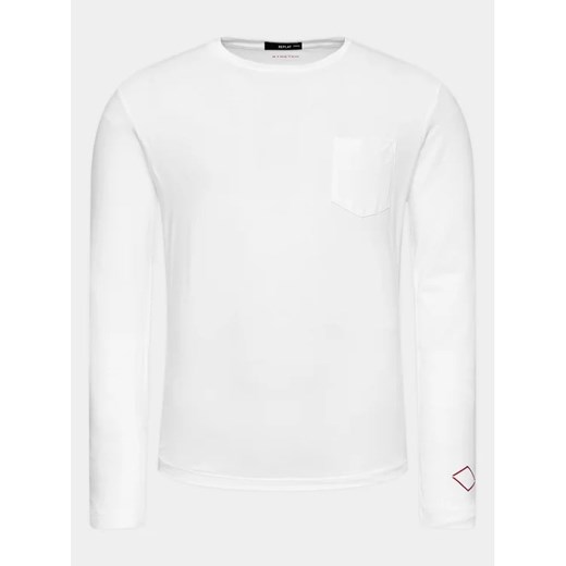 Replay Longsleeve M6653.000.23352P Biały Regular Fit Replay 3XL promocja MODIVO